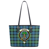 McEwan Ancient Tartan Crest Leather Tote Bag